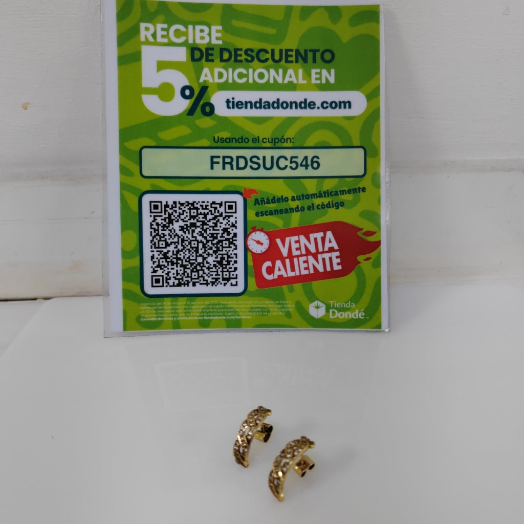 ARETES PAR ORO 14 K 4.2 GRMS (SEMINUEVO)