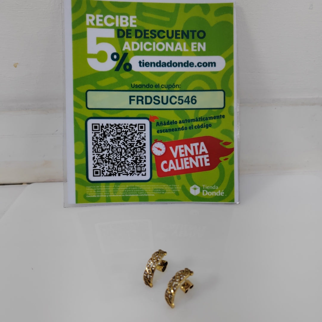 ARETES PAR ORO 14 K 4.2 GRMS (SEMINUEVO)