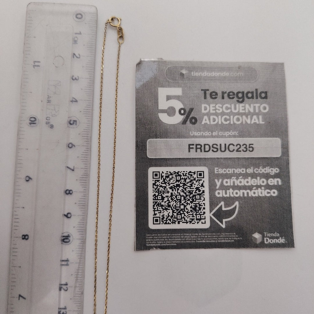 CADENA ORO 14 K 1,10 GRMS (SEMINUEVO)