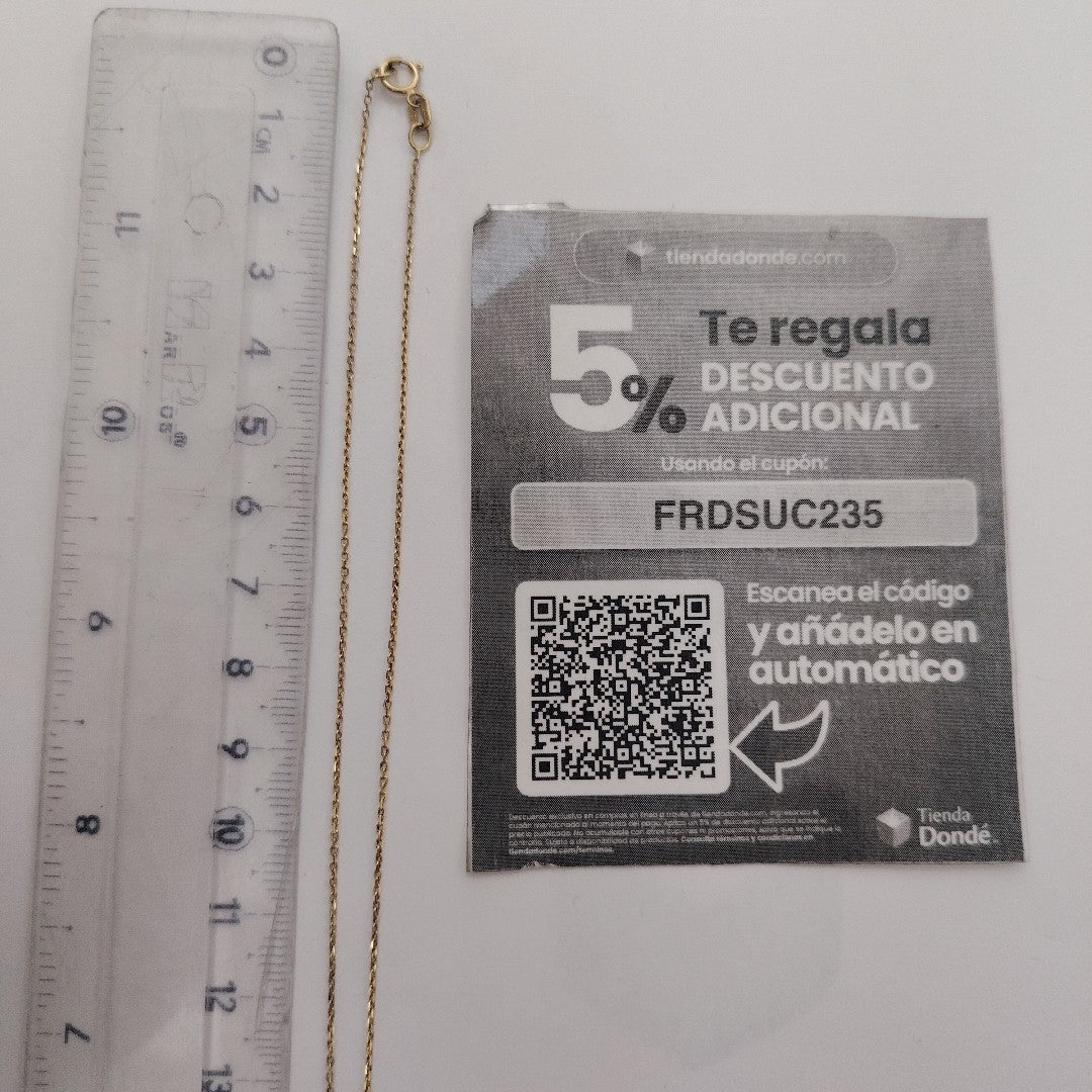CADENA ORO 14 K 1,10 GRMS (SEMINUEVO)