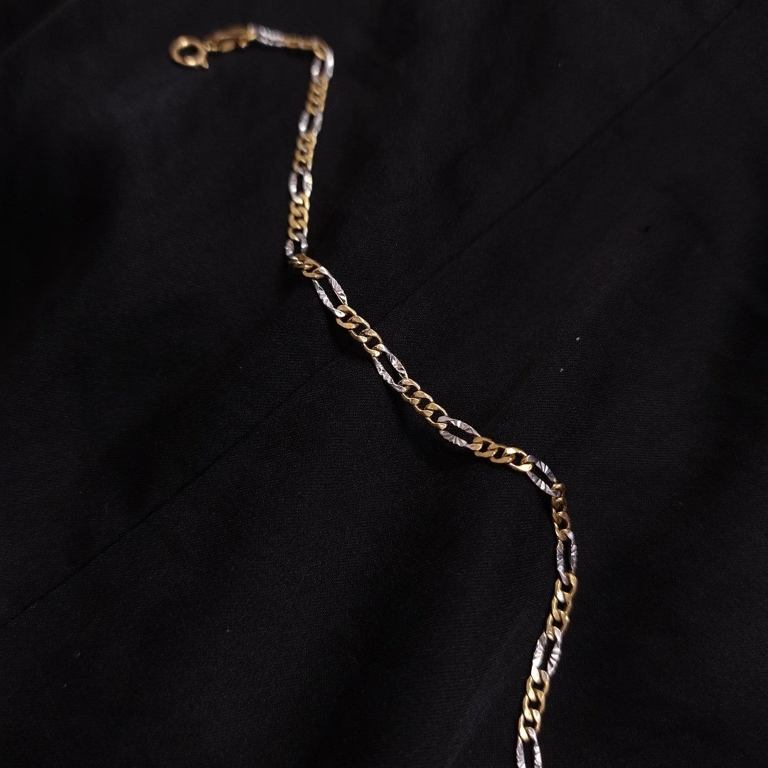 PULSERA ORO COMBINADO 18 K 0.9 GRMS (SEMINUEVO)