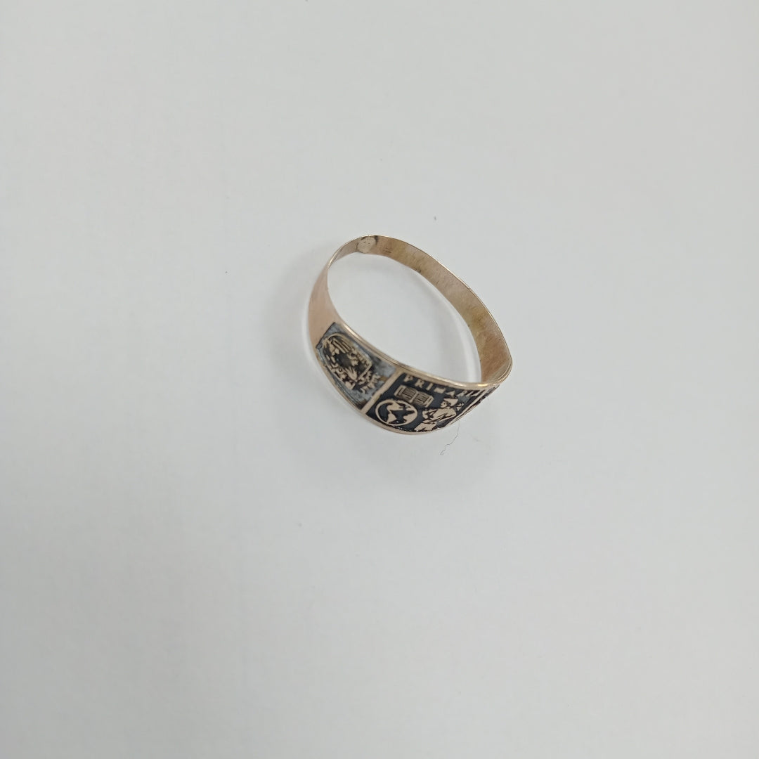 ANILLO DE GRADUACIÓN ORO 8 K 0.9 GRMS (SEMINUEVO)
