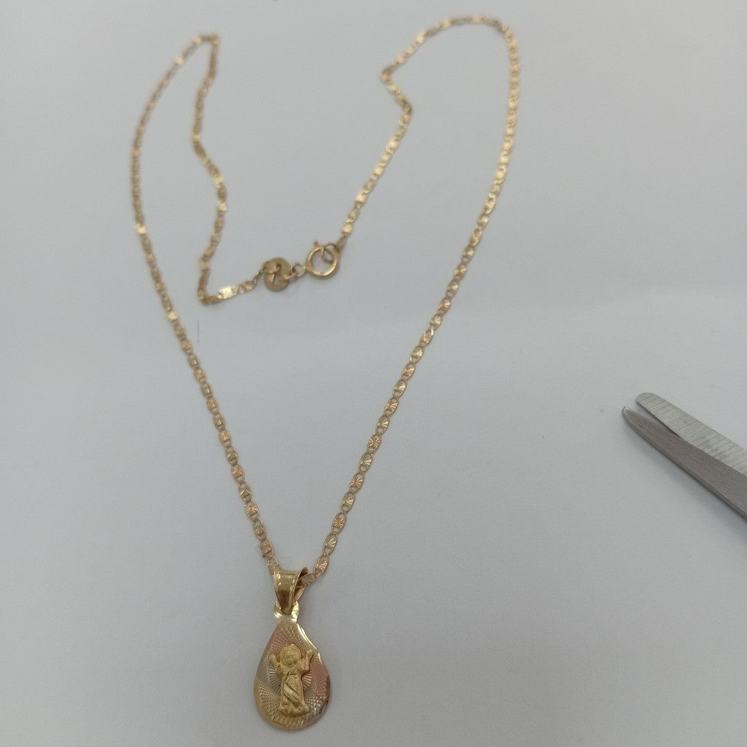 CADENA, MEDALLA RELIGIOSA ORO 10 K 2 GRMS (SEMINUEVO)