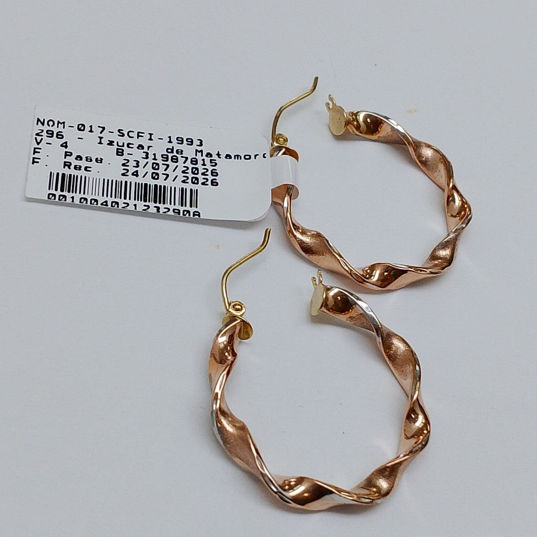 ARRACADAS PAR ORO 14 K 2.8 GRMS (SEMINUEVO)