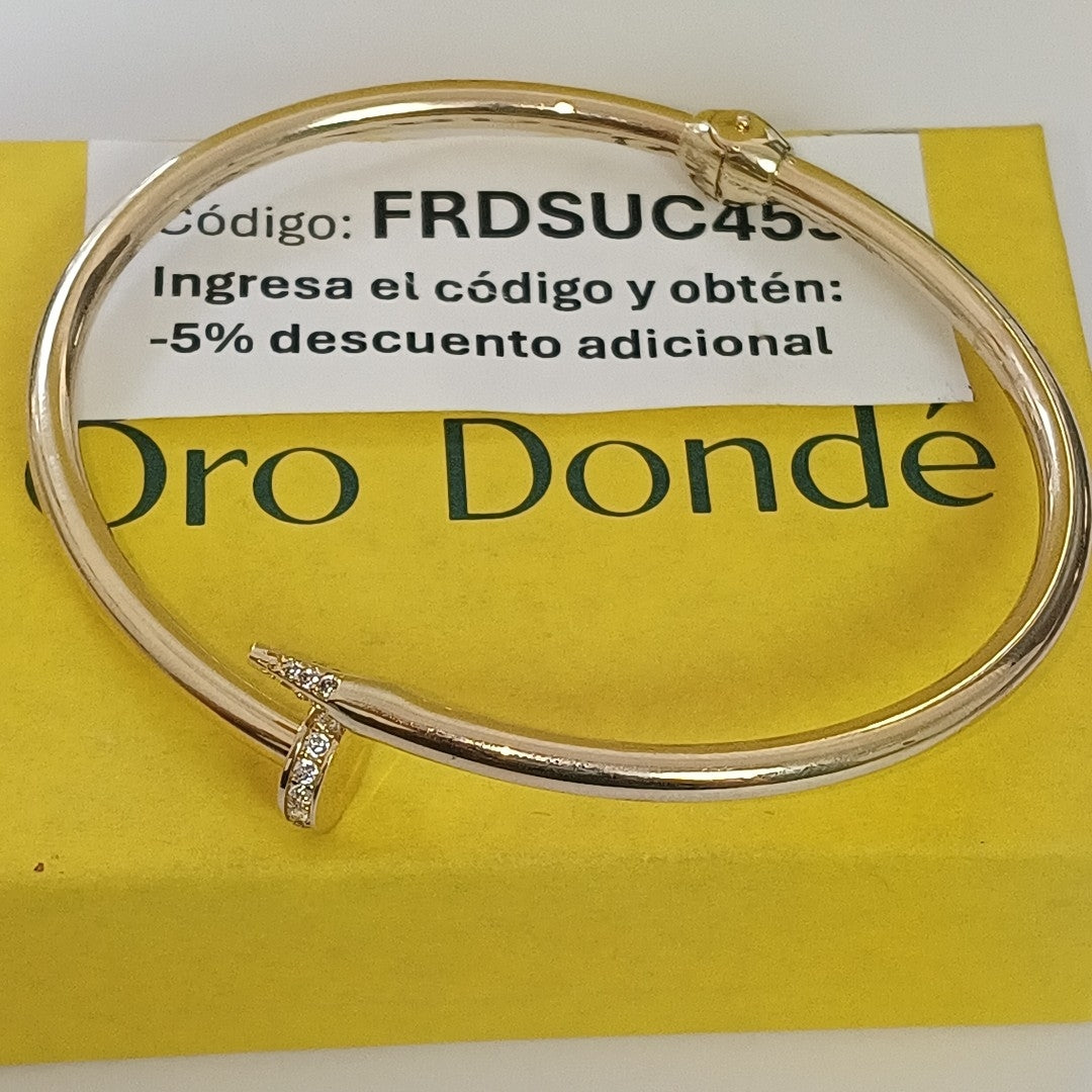PULSERA CLAVO ORO 14K 6.2 (NUEVO)