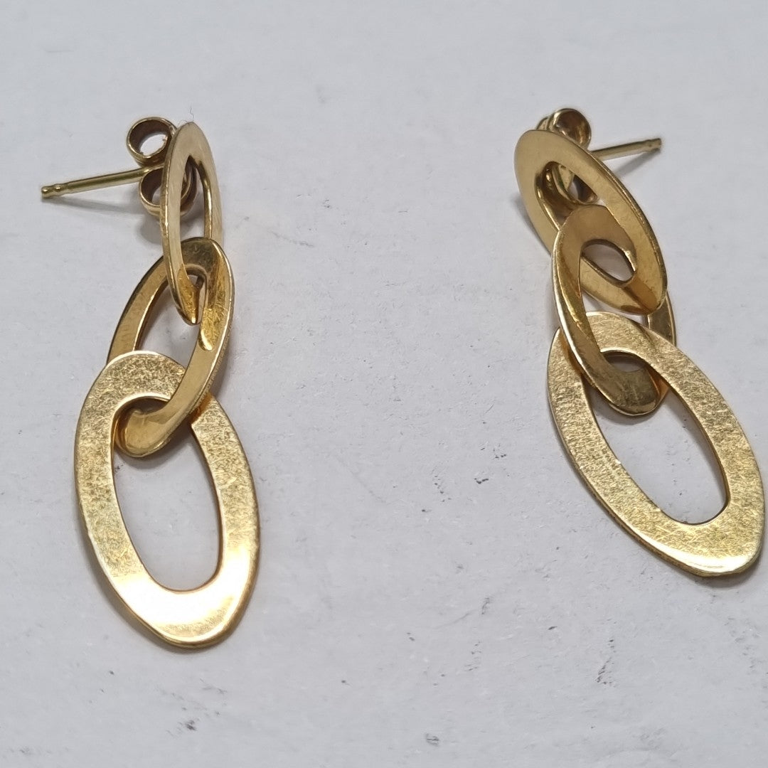 ARETES PAR ORO 18 K 4.9 GRMS (SEMINUEVO)