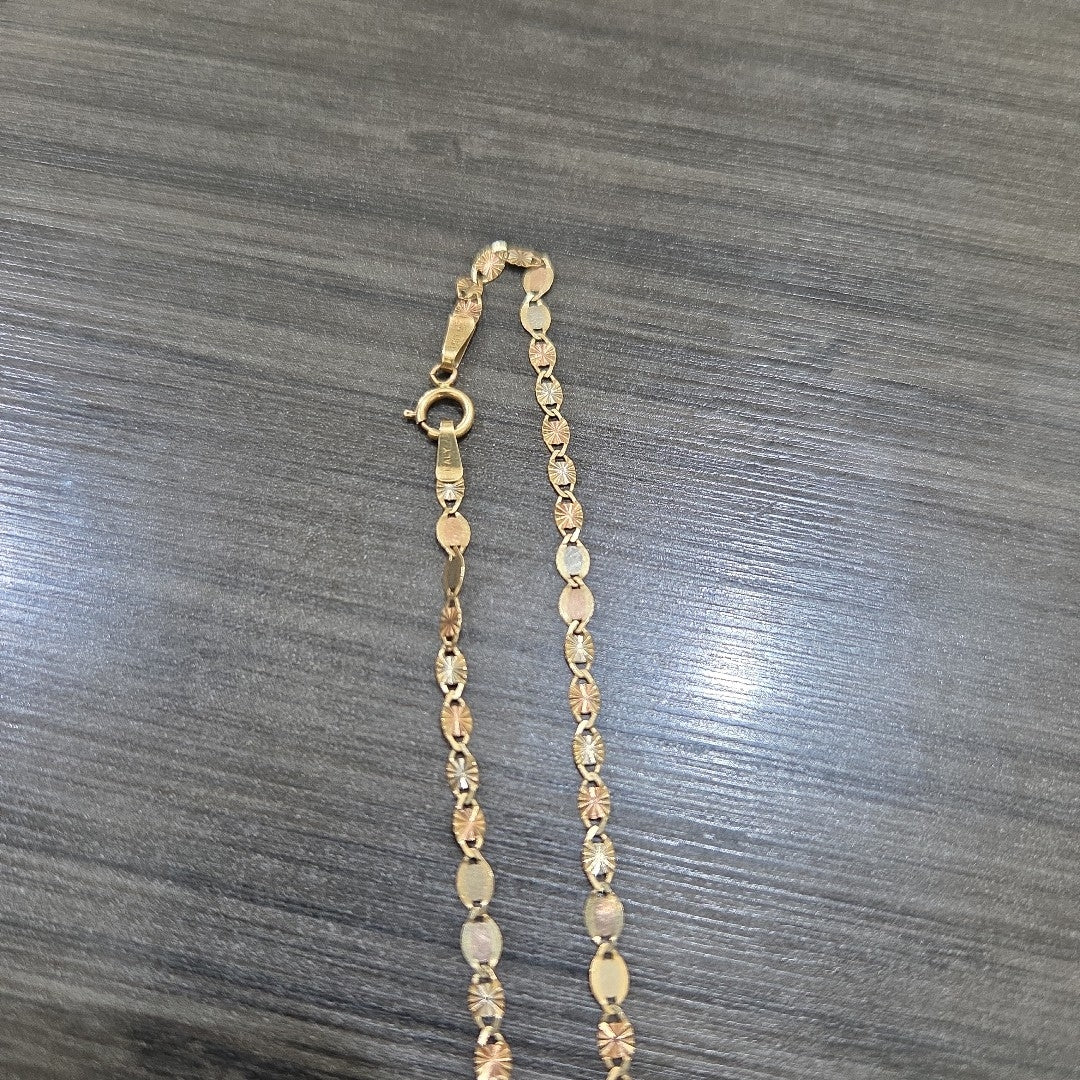 CADENA ORO, ORO COMBINADO 10 K 3 GRMS (SEMINUEVO)