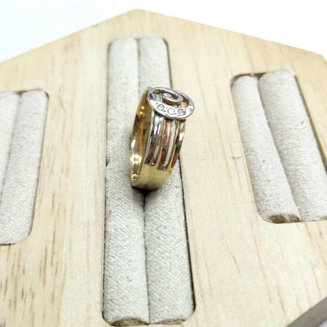 ANILLITO ORO COMBINADO 14 K 3,40 GRMS (SEMINUEVO)