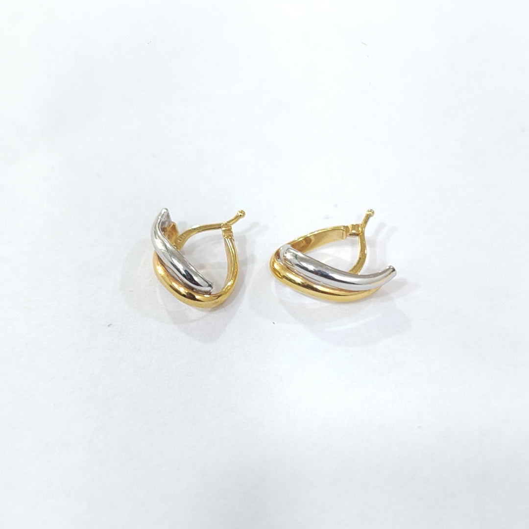 ARRACADAS PAR ORO COMBINADO 14 K 1,90 GRMS (SEMINUEVO)