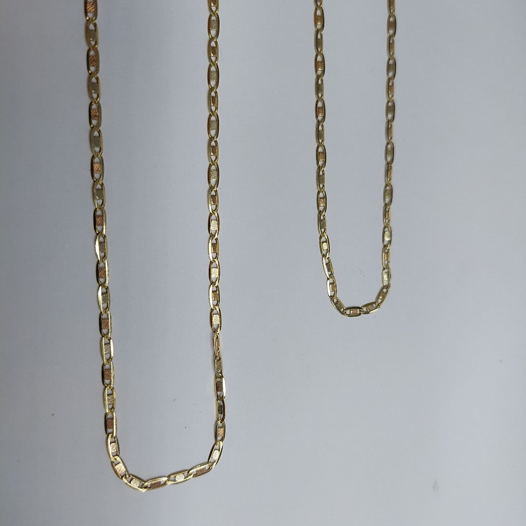 CADENA ORO COMBINADO 14 K 4.6 GRMS (SEMINUEVO)