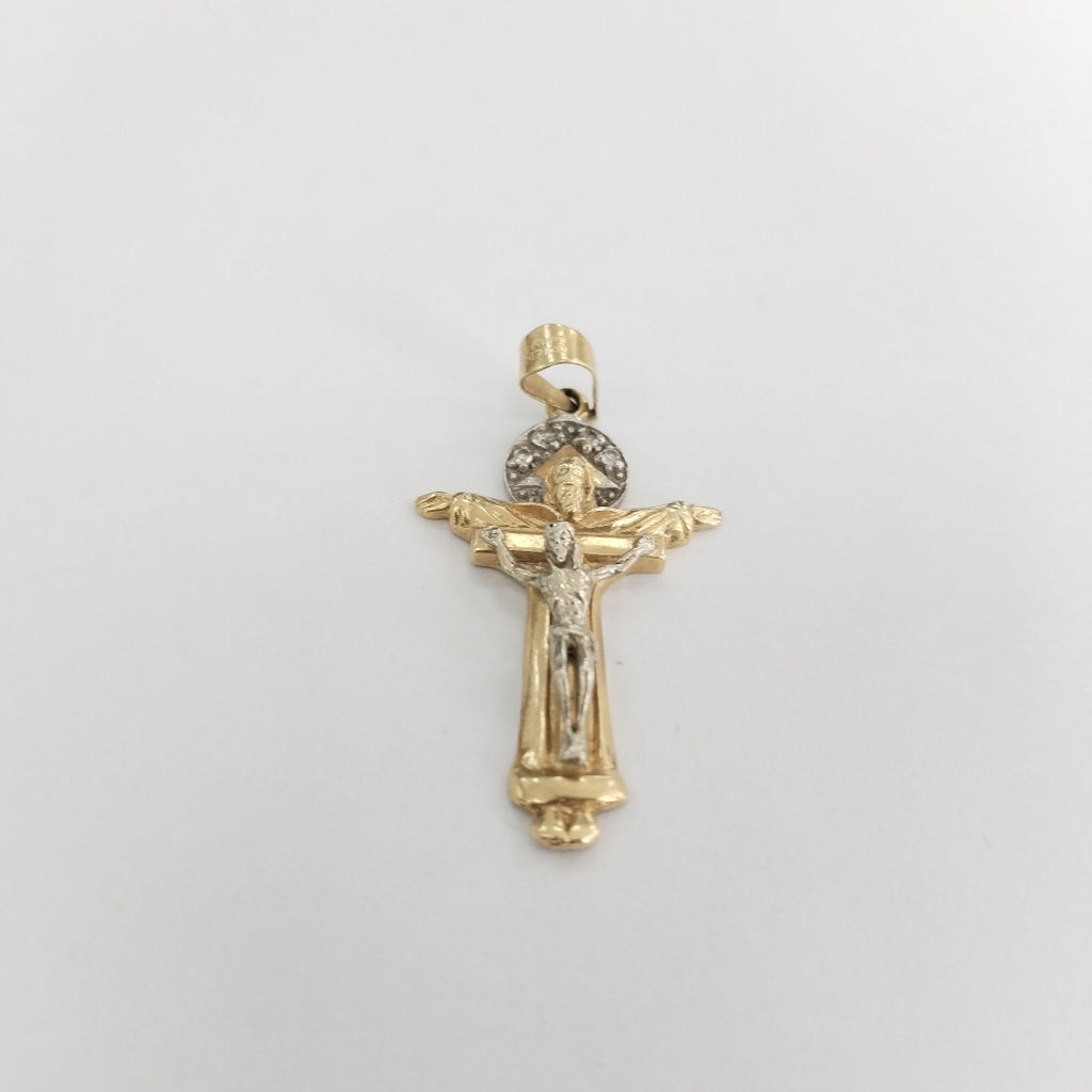 CRUCIFIJO ORO,ORO BLANCO 14 K 4,50 GRMS (SEMINUEVO)
