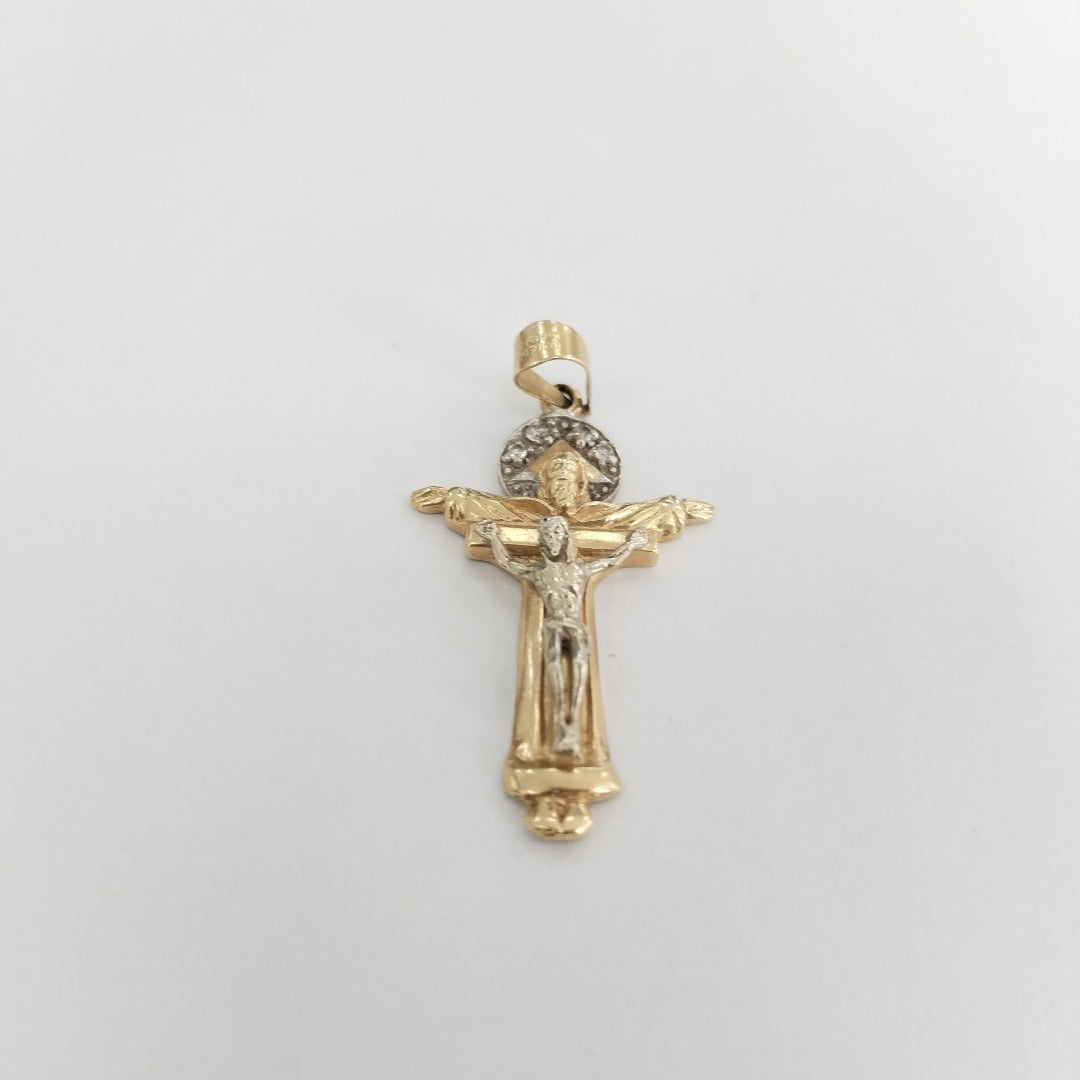 CRUCIFIJO ORO,ORO BLANCO 14 K 4,50 GRMS (SEMINUEVO)