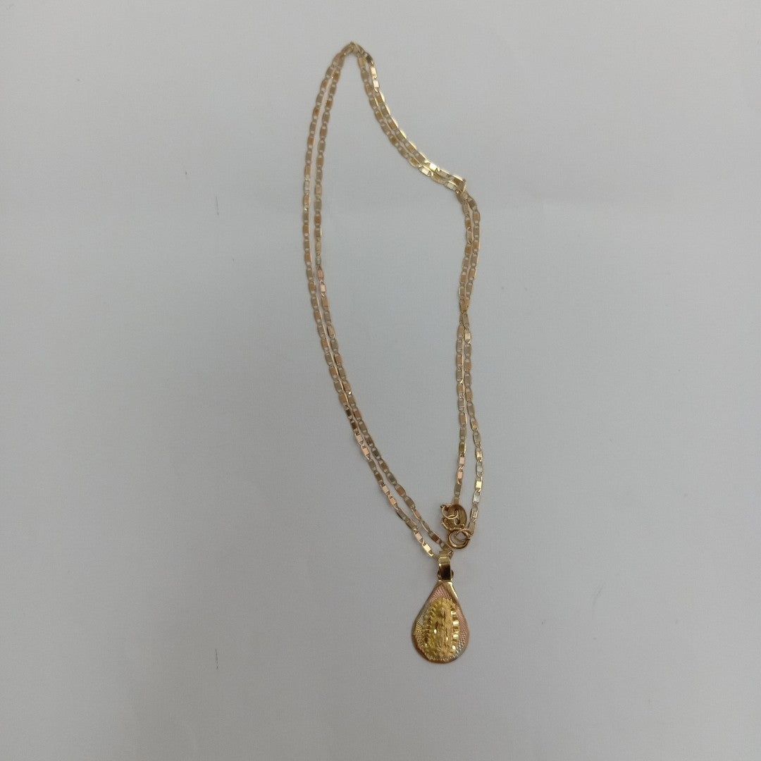 CADENA, MEDALLA RELIGIOSA ORO 10 K 2.3 GRMS (SEMINUEVO)
