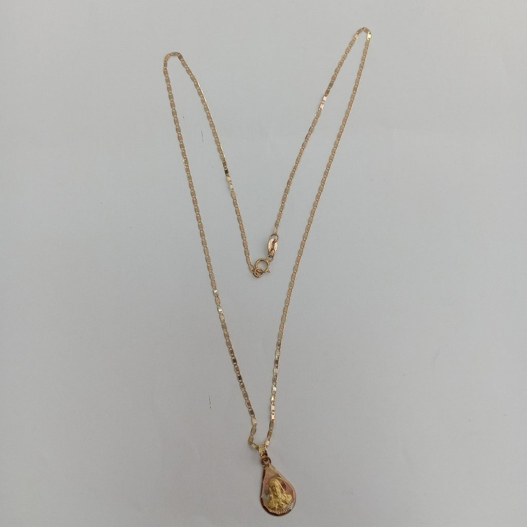 CADENA, MEDALLA RELIGIOSA ORO 10 K 2.4 GRMS (SEMINUEVO)
