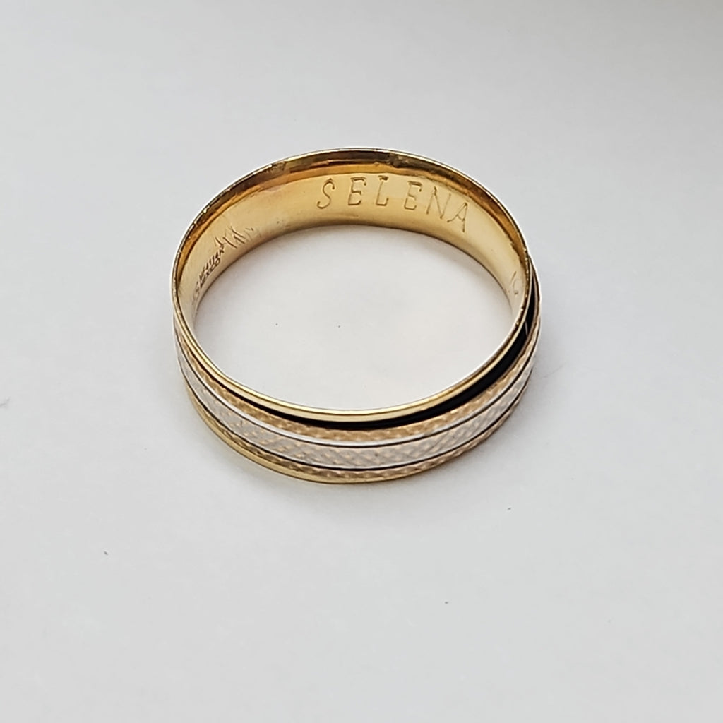 ARGOLLA ORO,ORO COMBINADO 14 K 2,60 GRMS (SEMINUEVO)