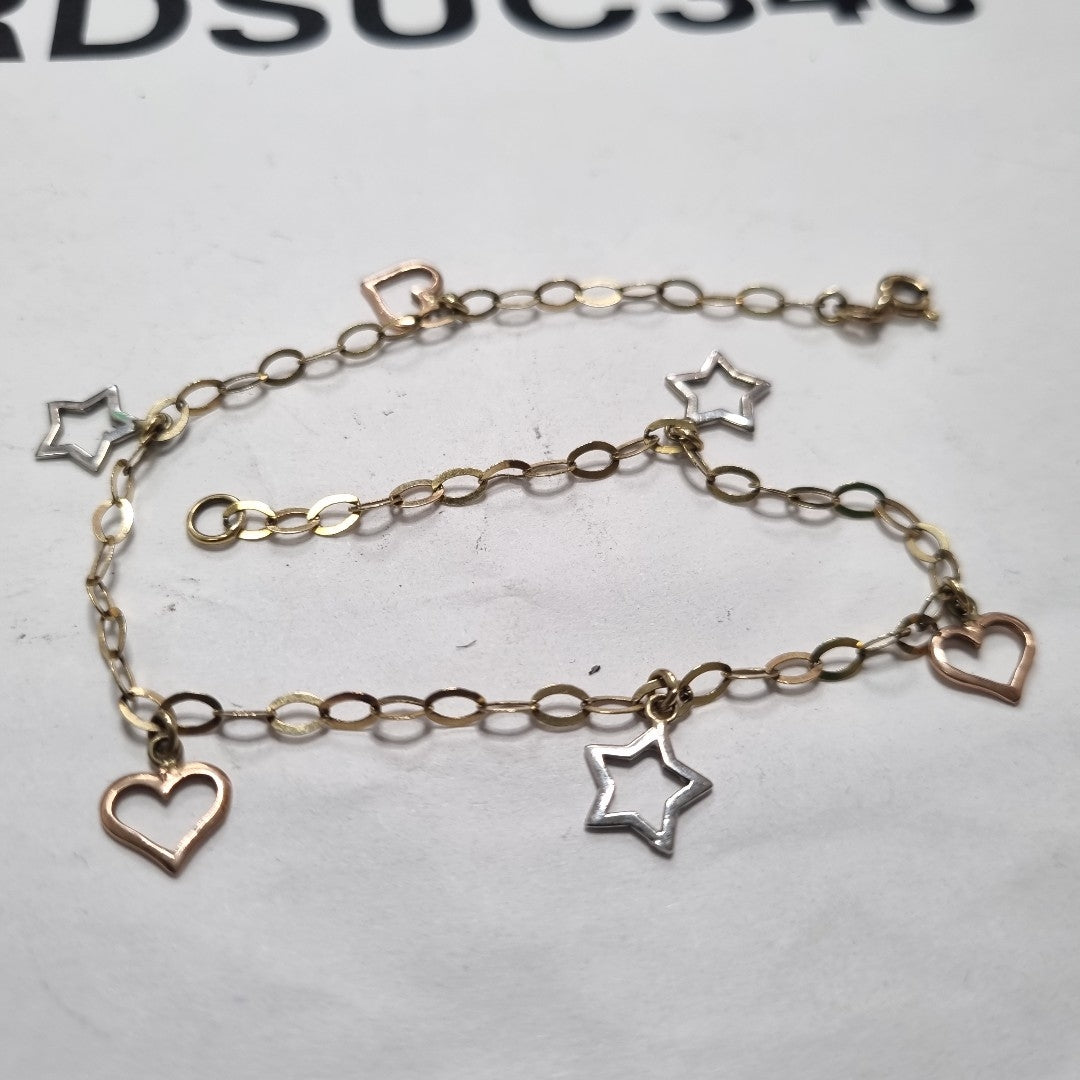 PULSERA ORO, ORO COMBINADO 14 K 2.8 GRMS (SEMINUEVO)