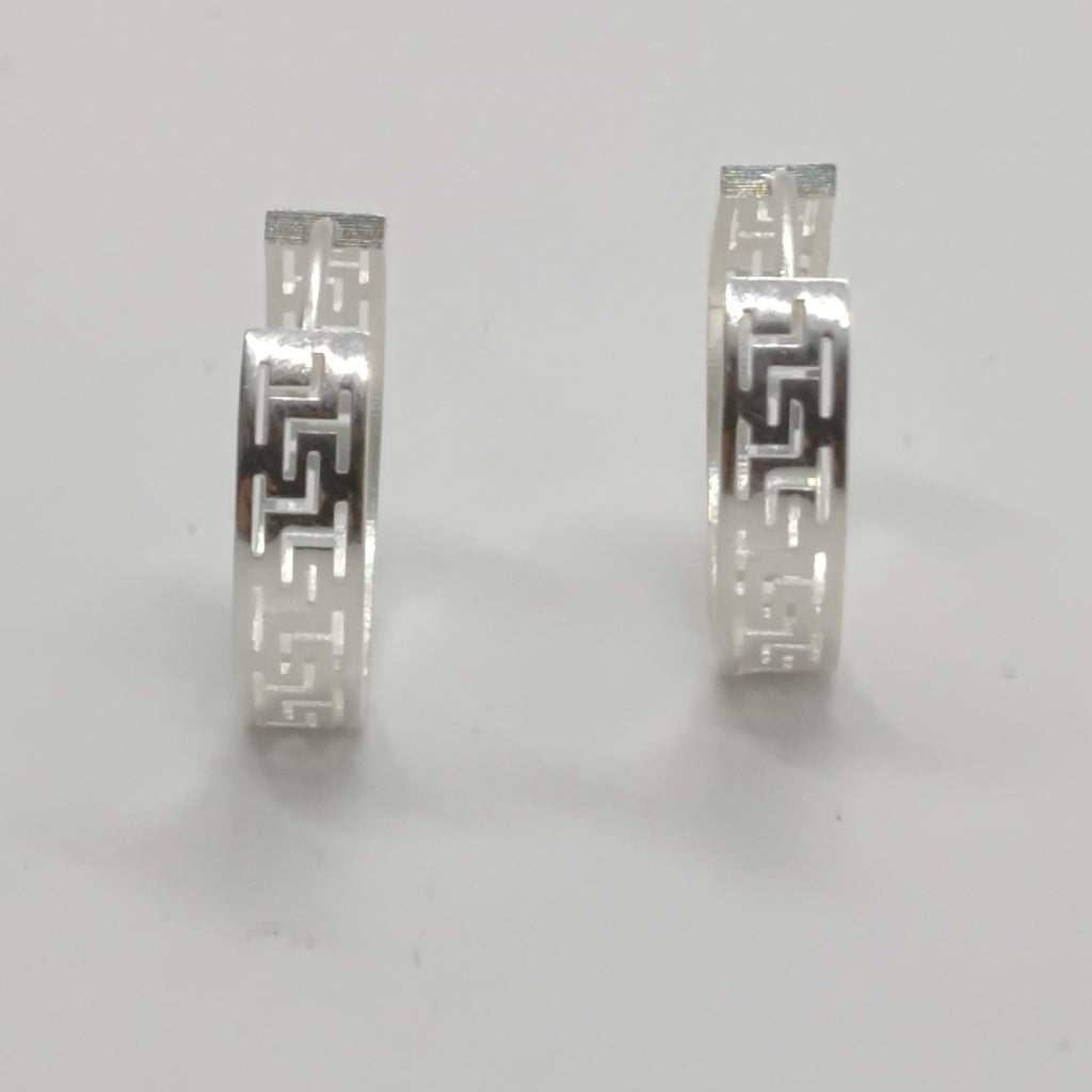 ARETES ARRACADAS GRECAS PLATA .925 4.13 GR (NUEVO)
