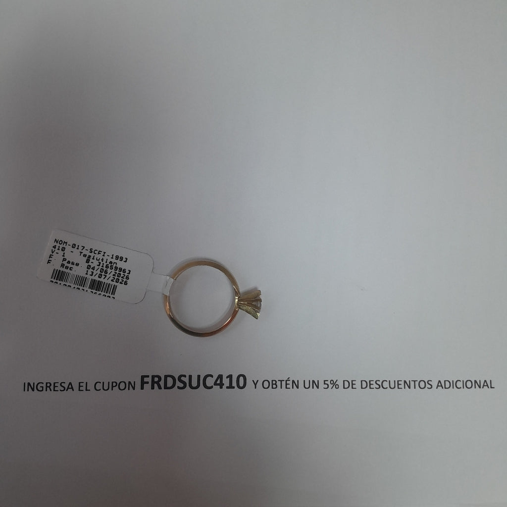 SOLITARIO ORO 14 K 3.5 GRMS (SEMINUEVO)