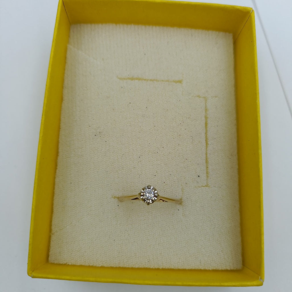 ANILLITO, SOLITARIO ORO 14 K 1.6 GRMS (SEMINUEVO)