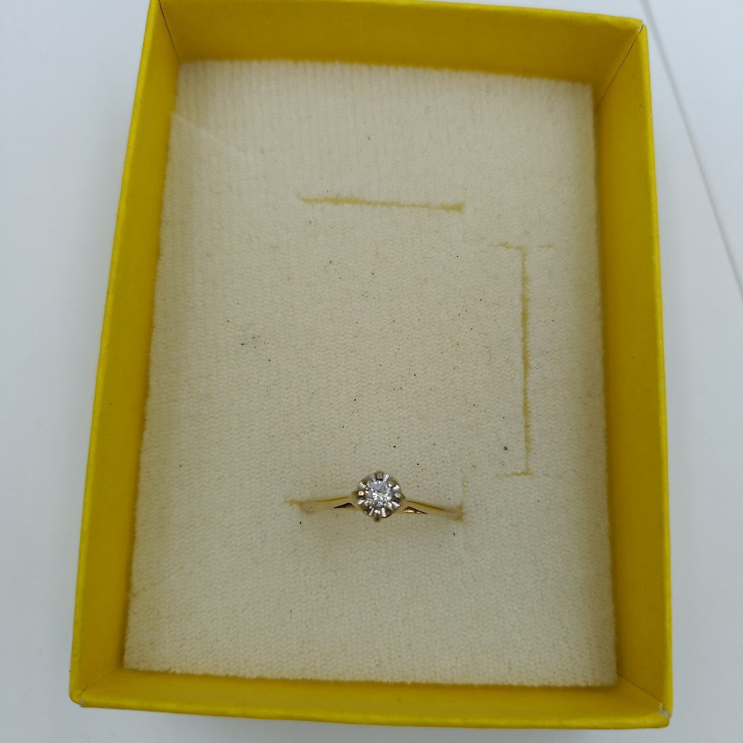 ANILLITO, SOLITARIO ORO 14 K 1.6 GRMS (SEMINUEVO)