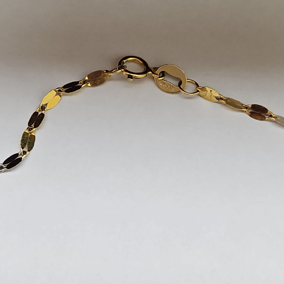CADENA ORO COMBINADO 10 K 1,40 GRMS (SEMINUEVO)