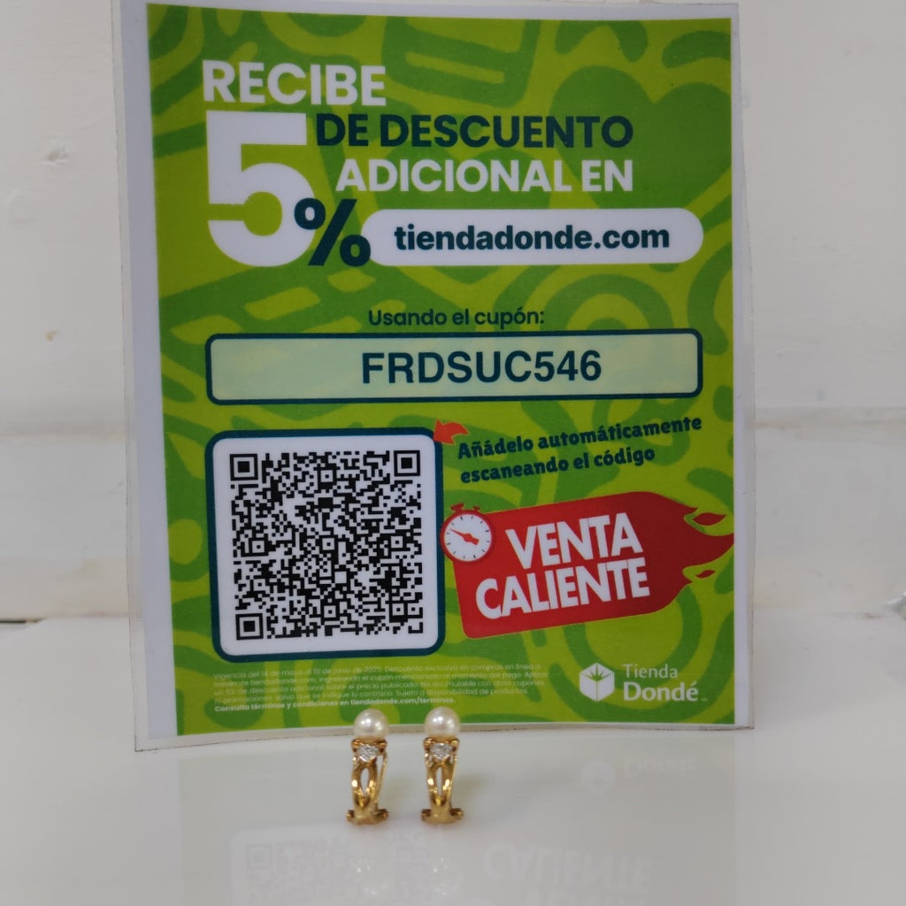 ARETES PAR ORO 14 K 4.2 GRMS (SEMINUEVO)