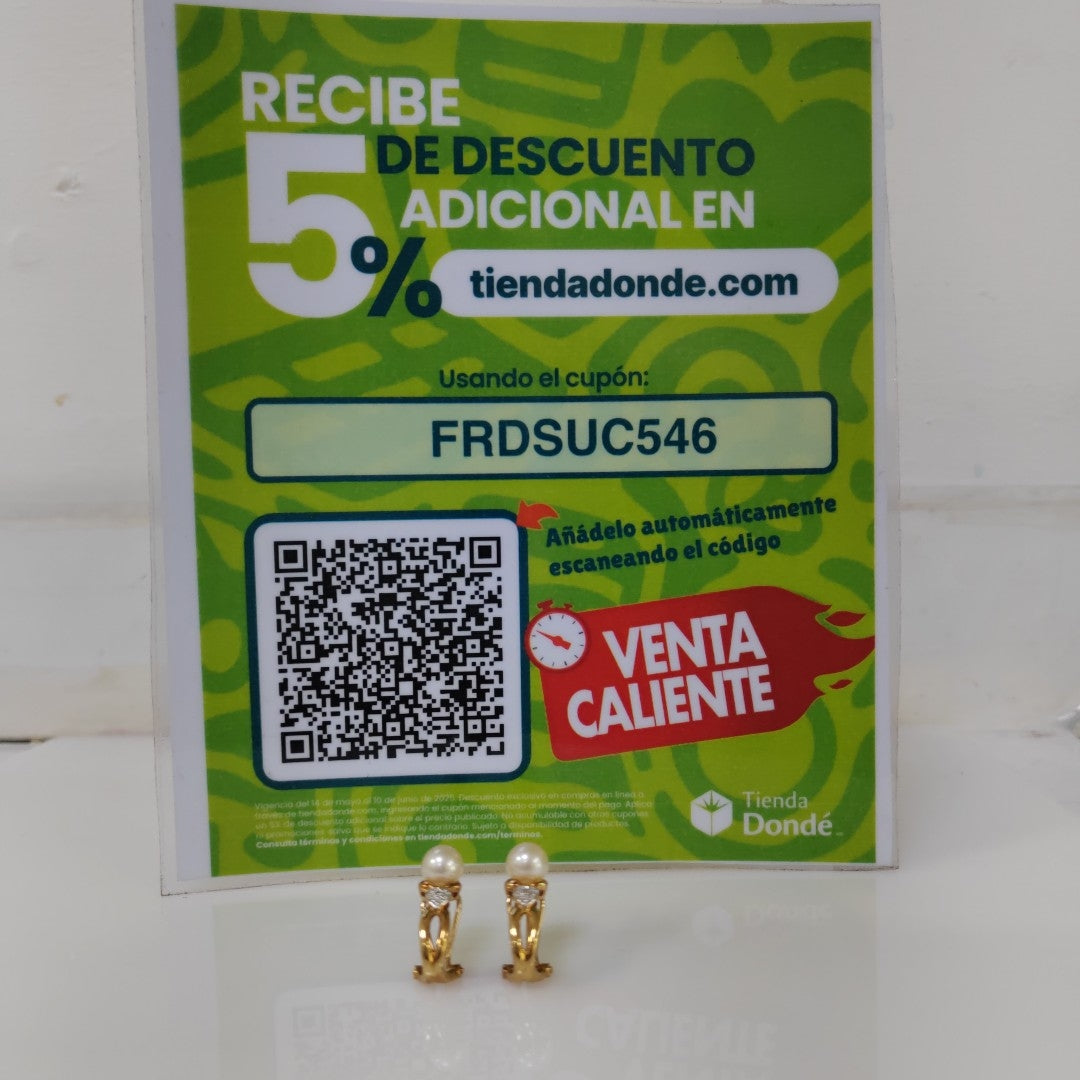 ARETES PAR ORO 14 K 4.2 GRMS (SEMINUEVO)