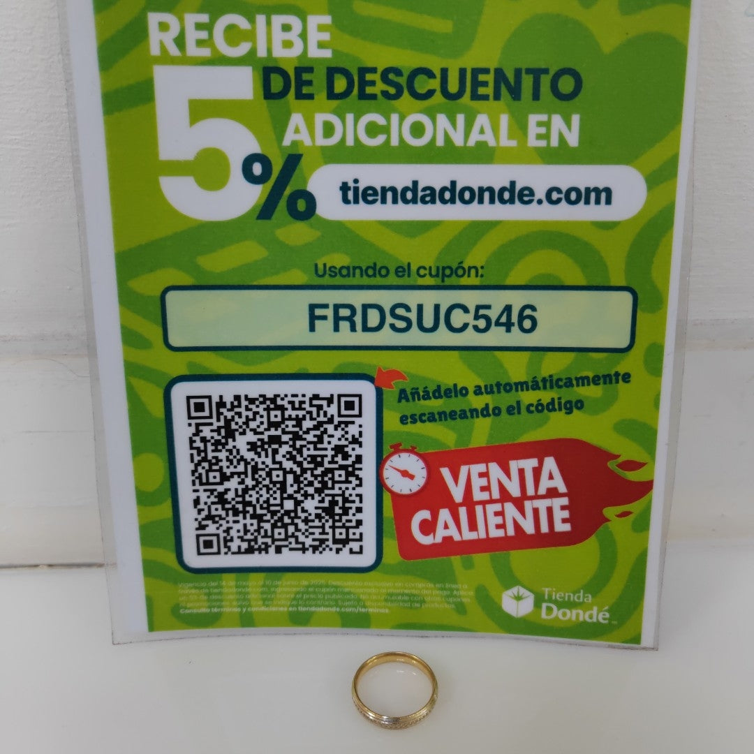 ARGOLLA ORO 14 K 2.2 GRMS (SEMINUEVO)