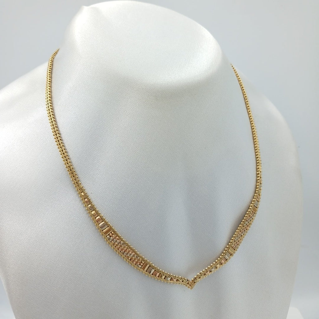 GARGANTILLA ORO, ORO COMBINADO 14 K 16.8 GRMS (SEMINUEVO)
