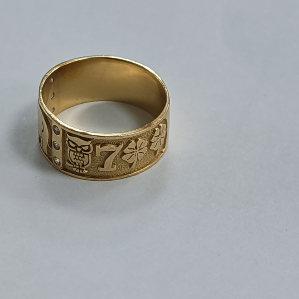 ARGOLLA DE LA SUERTE ORO 14 K 3.3 GRMS (SEMINUEVO)