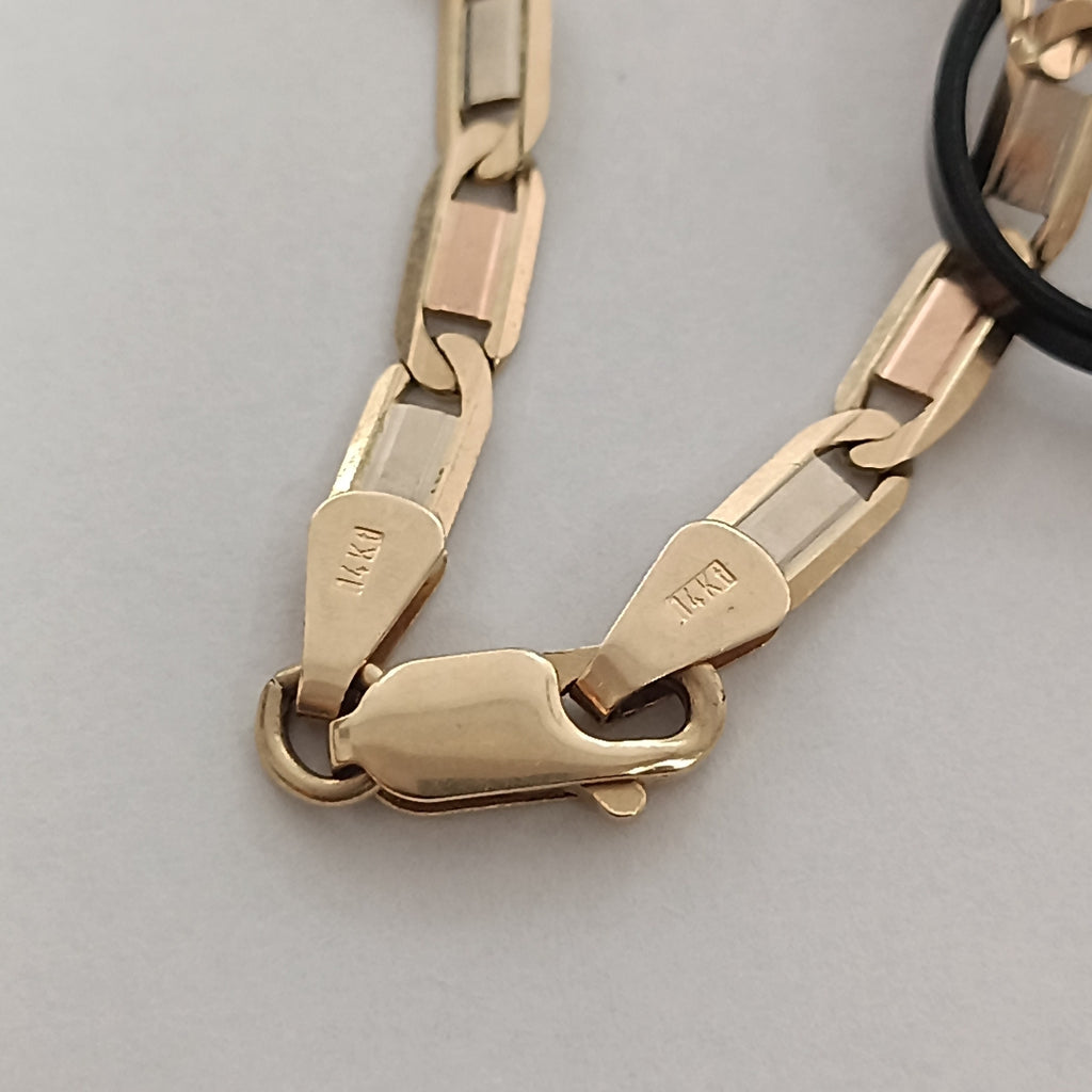 PULSERA ORO, ORO COMBINADO 14 K 4.8 GRMS (SEMINUEVO)