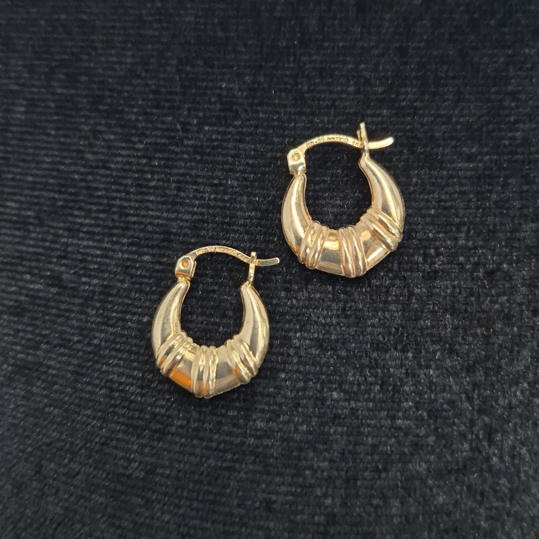 ARRACADAS PAR ORO 14 K 1.4 GRMS (SEMINUEVO)