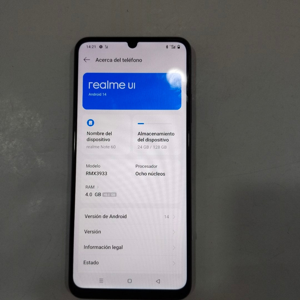 CELULAR REALME REALME NOTE 60-RMX3933(2023) 128 GB 4 GB RAM (SEMINUEVO)