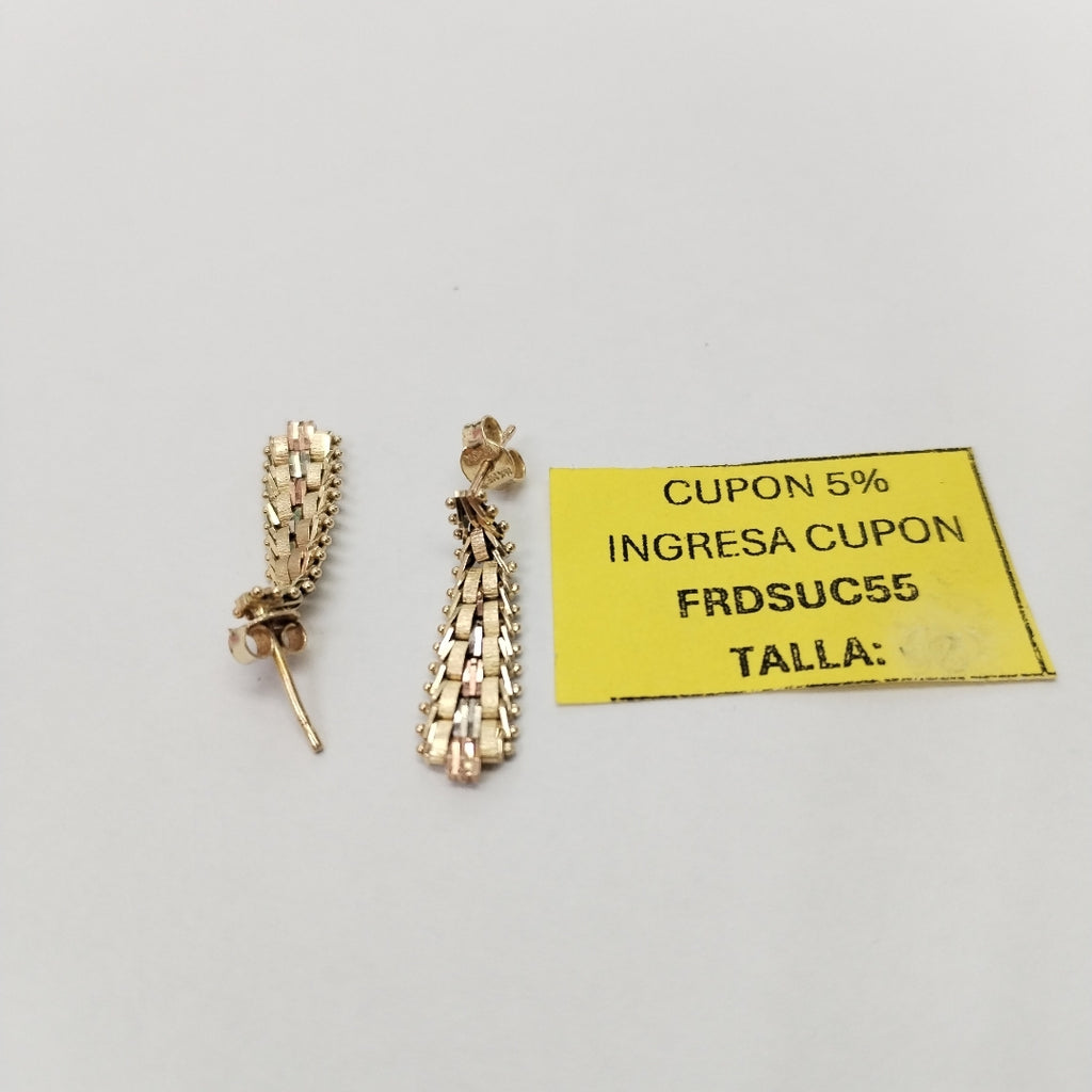 ARETES PAR ORO 14 K 2.3 GRMS (SEMINUEVO)