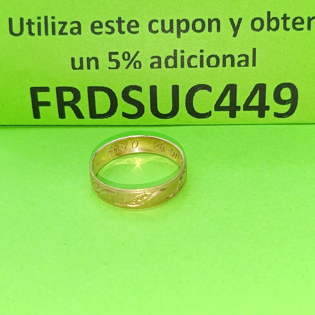 ARGOLLA ORO 10 K 1.2 GRMS (SEMINUEVO)