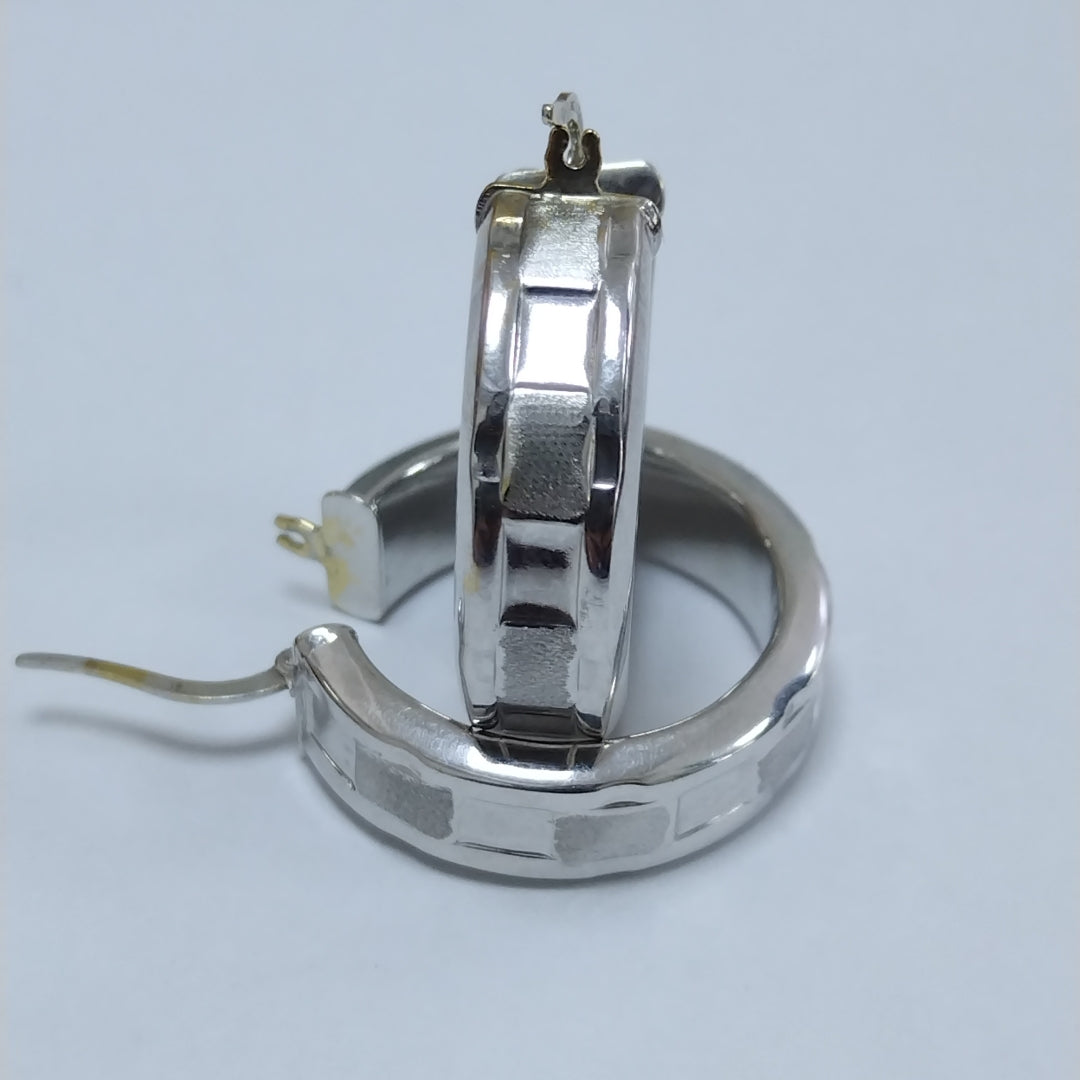 ARRACADAS PAR ORO BLANCO 10 K 5,20 GRMS (SEMINUEVO)