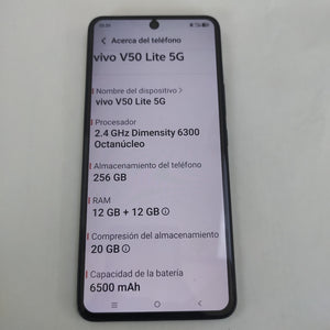 CELULAR VIVO V50 LITE 5G V2440 (2025) 256 GB 12 GB RAM (SEMINUEVO)