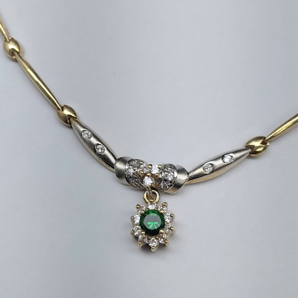 GARGANTILLA ORO, ORO BLANCO 14 K 12.9 GRMS (SEMINUEVO)