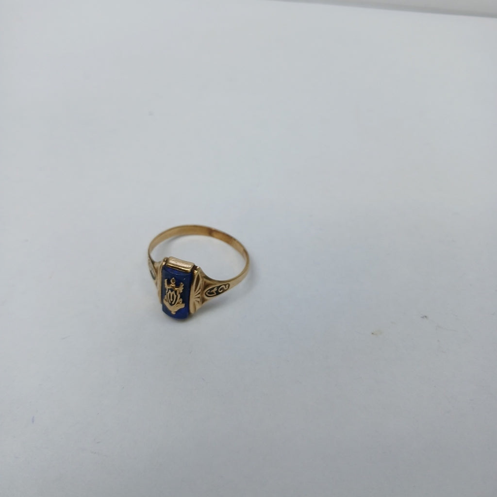 ANILLO DE GRADUACIÓN ORO 10 K 2.7 GRMS (SEMINUEVO)