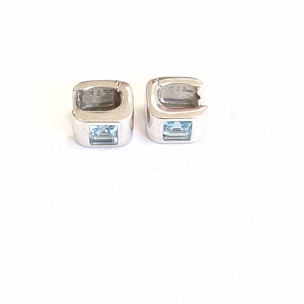 ARRACADAS PAR ORO BLANCO 14 K 7,00 GRMS (SEMINUEVO)