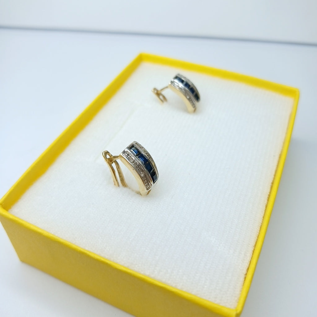 ARETES PAR ORO, RODIADO 14 K 4.5 GRMS (SEMINUEVO)