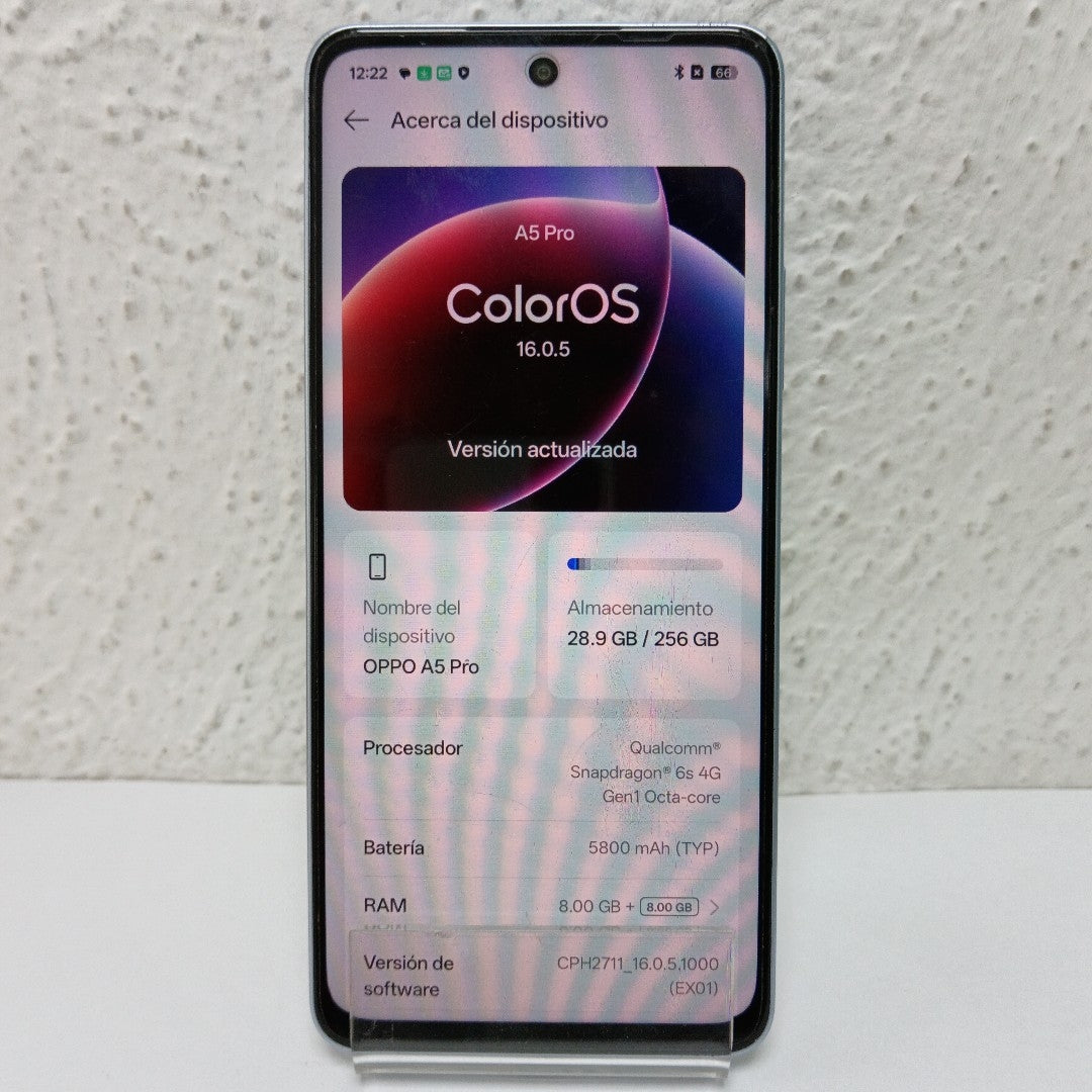 CELULAR OPPO A5 PRO CPH2711 (2025) 256 GB 8 GB RAM (SEMINUEVO)