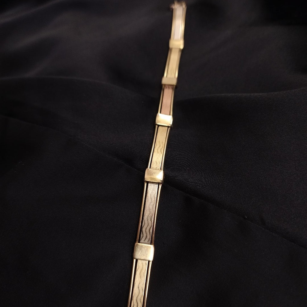PULSERA ORO COMBINADO 10 K 9,70 GRMS (SEMINUEVO)