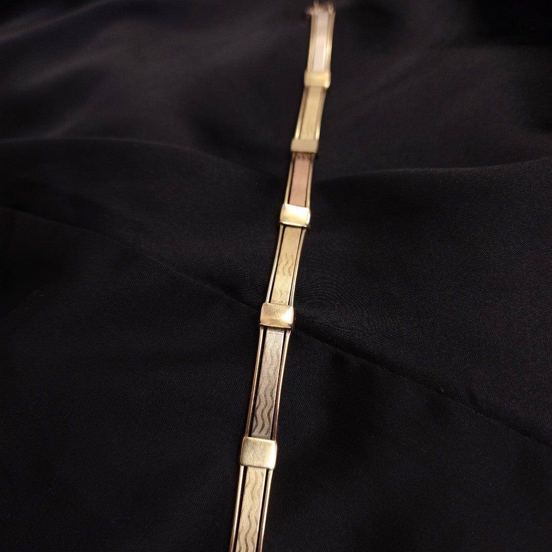 PULSERA ORO COMBINADO 10 K 9,70 GRMS (SEMINUEVO)
