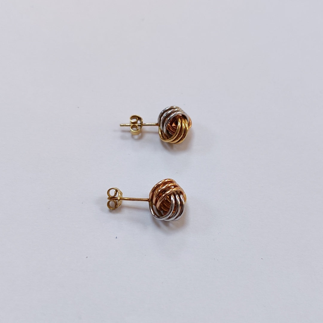 BROQUELES PAR ORO COMBINADO 14 K 2,30 GRMS (SEMINUEVO)