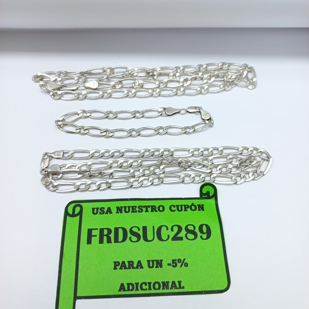 CADENA, DIJE, PULSERA PLATA 77.5 GRMS (SEMINUEVO)