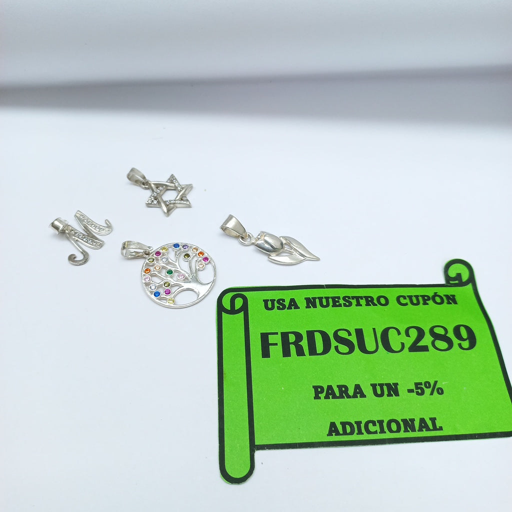DIJE, ESCLAVA, PULSERA PLATA 36.6 GRMS (SEMINUEVO)