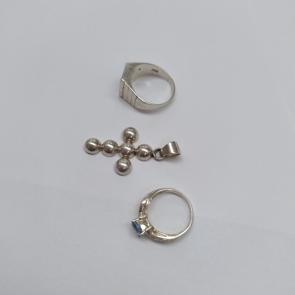 ANILLITO, CRUZ PLATA 19.4 GRMS (SEMINUEVO)