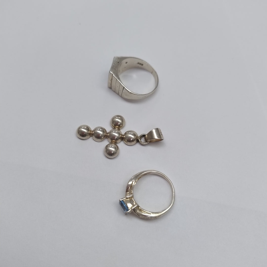ANILLITO, CRUZ PLATA 19.4 GRMS (SEMINUEVO)
