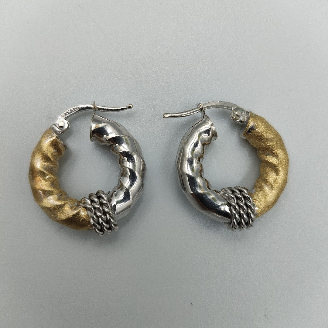 ARRACADAS PAR ORO, ORO COMBINADO 14 K 4.1 GRMS (SEMINUEVO)